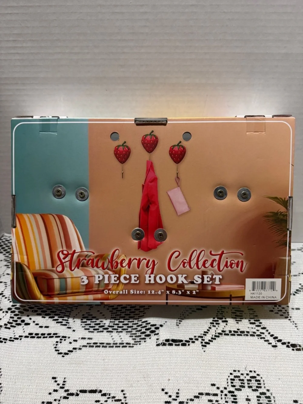 Strawberry Collection 3 Piece Strawberry Wall Hook Set